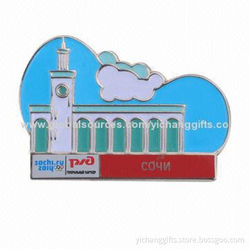 Metal Pin Badge, Soft Enamel (Epoxy is Optional), OEM Designs/Logos are Welcome, Made in China